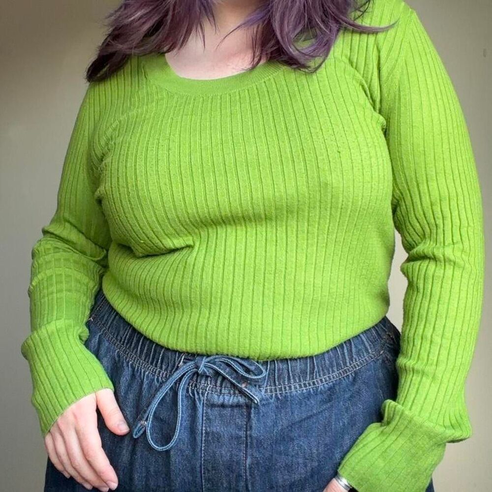 A-new-day Women's Green Sweater